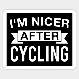 I'm Nicer After Cycling Magnet